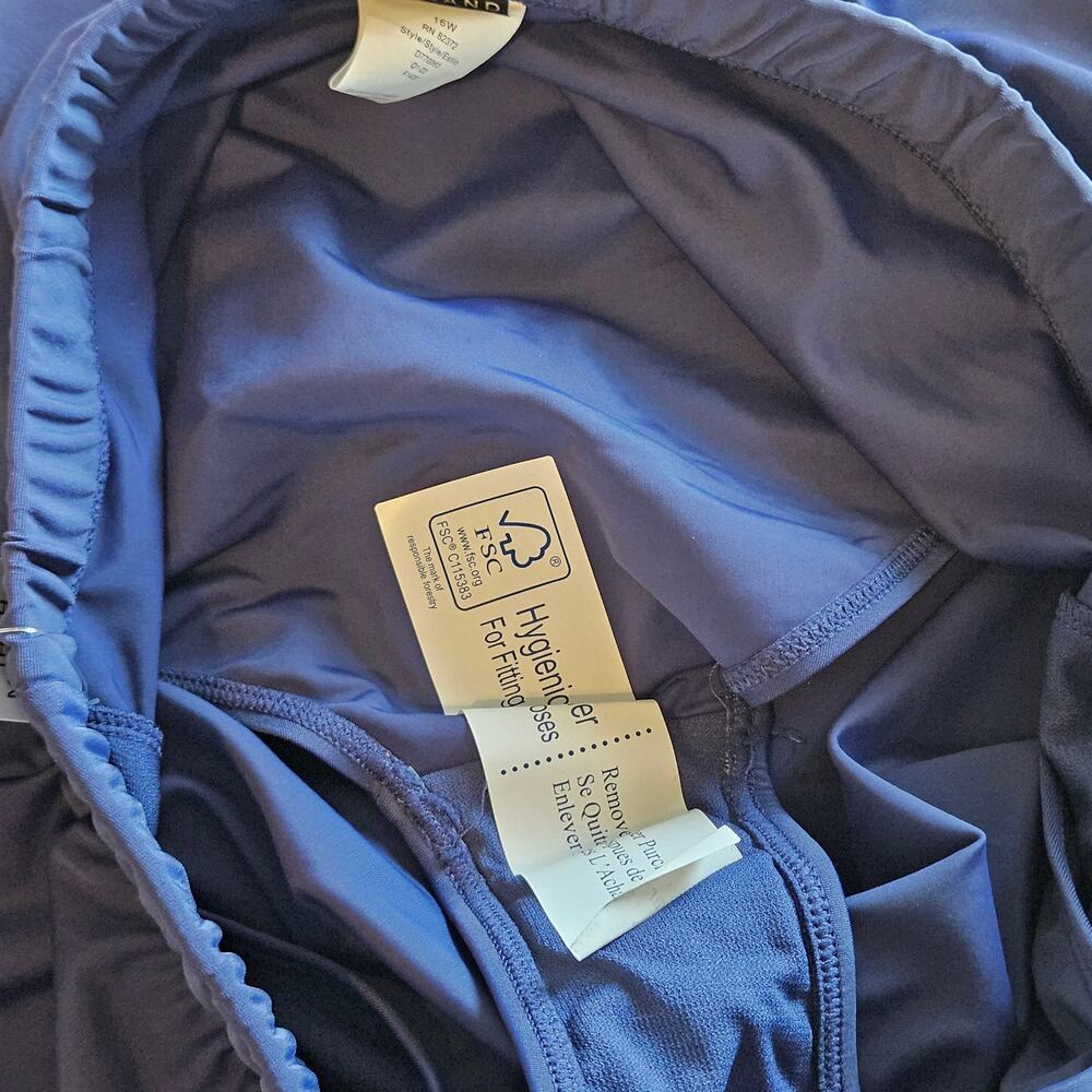 Island Escape Navy Blue Swim Bottom Shorts‎ Plus 16W Beach Pool Vacation - Picture 3 of 10